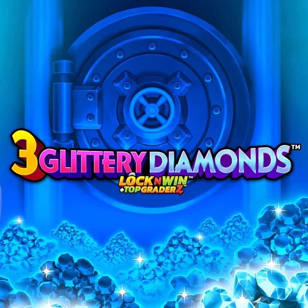 3 Glittery Diamonds slot visual from PearFiction Studios available on astromaniacasinono.com