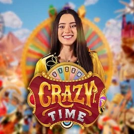 Crazy Time logo by Evolution at Astromania CasinoCrazy Time