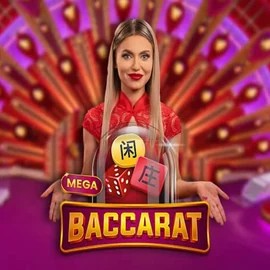 Mega Baccarat game by Pragmatic Play – logo hosted on Astromania Casino