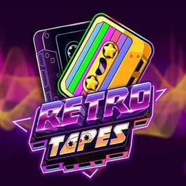 Retro Tapes logo by Push Gaming at Astromania Casino